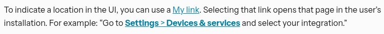 Styling of My links
